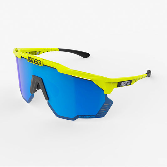 Gafas SCICON AEROSHADE KUNKEN Fluo Yellow Multimirror Blue