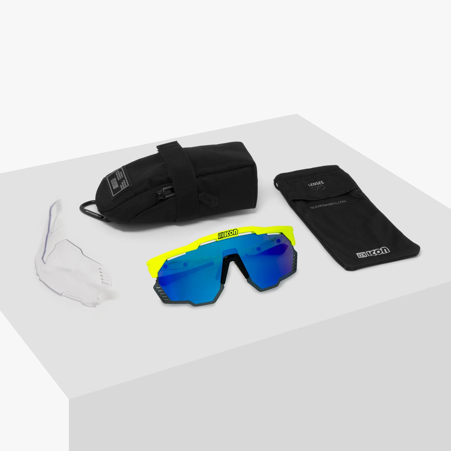 Gafas SCICON AEROSHADE KUNKEN Fluo Yellow Multimirror Blue