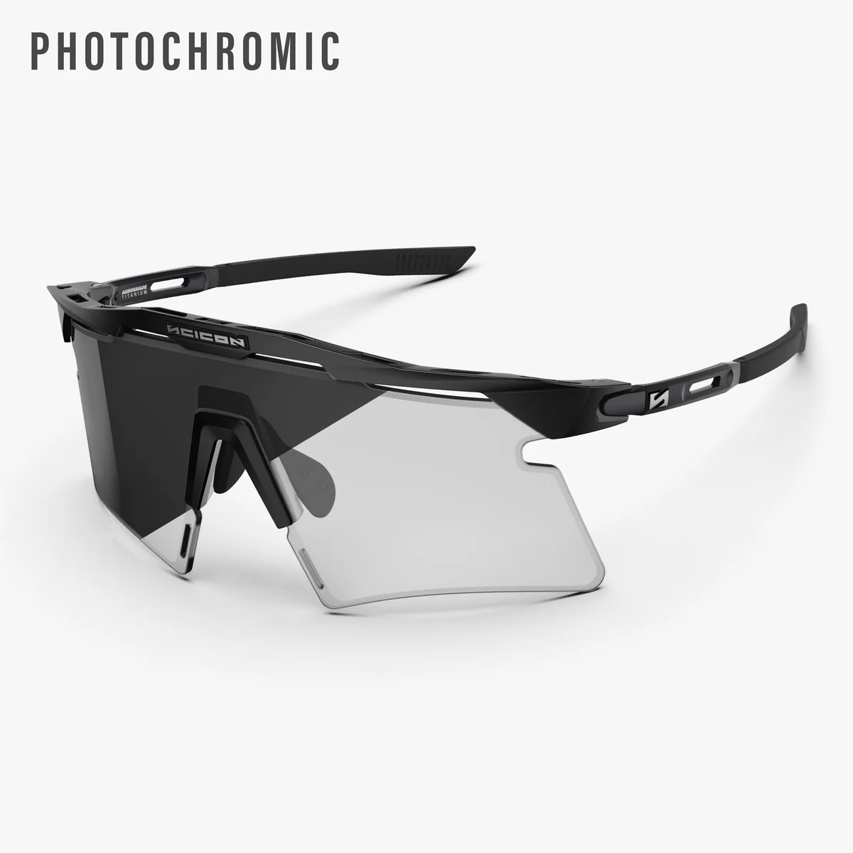 Gafas SCICON AEROSHADE 2.0 TITANIUM Negro Mate Gris Lente Fotocromática