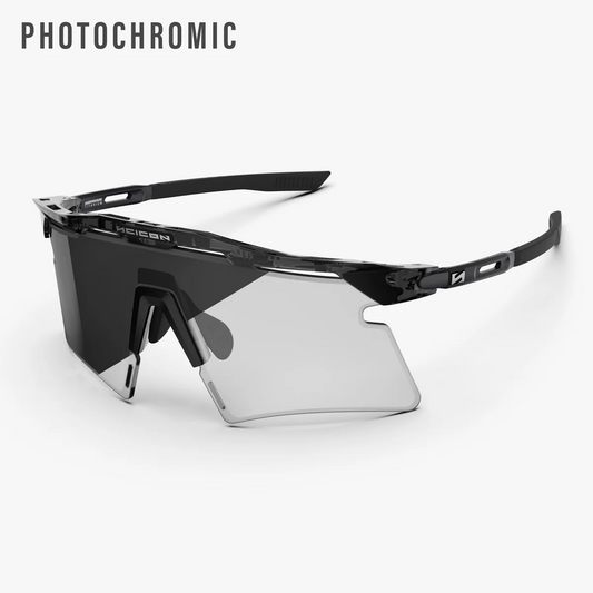 Gafas de sol SCICON AEROSHADE 2.0 TITANIUM Cristal negro brillante Lente gris fotocromática