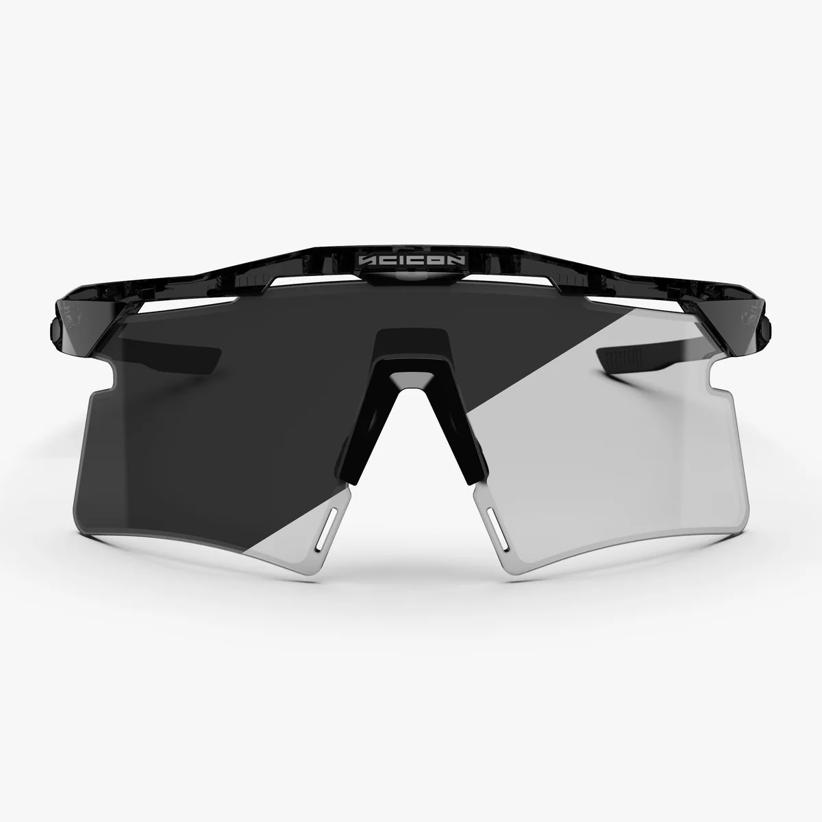 Gafas de sol SCICON AEROSHADE 2.0 TITANIUM Cristal negro brillante Lente gris fotocromática