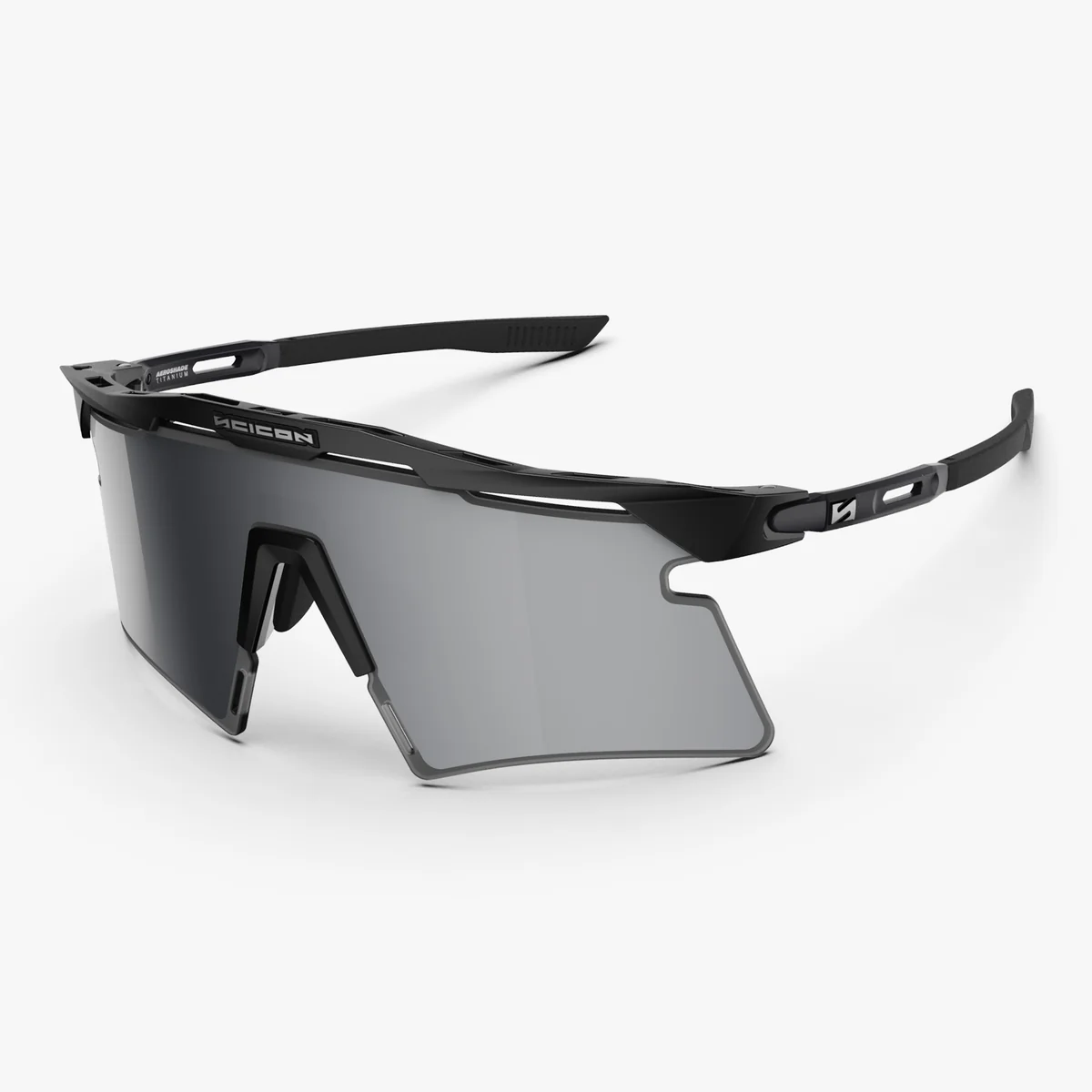 Gafas SCICON AEROSHADE 2.0 TITANIUM Negro Mate Multimirror Plata + Lente Rosa