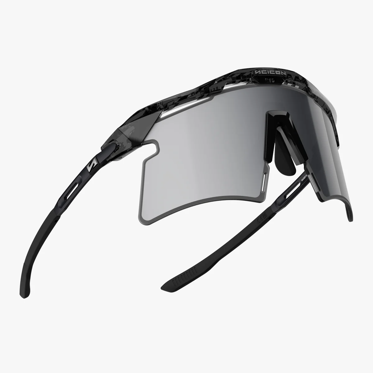 Gafas SCICON AEROSHADE 2.0 TITANIUM Cristal Negro Brillante Multimirror Plata + Lente Rosa