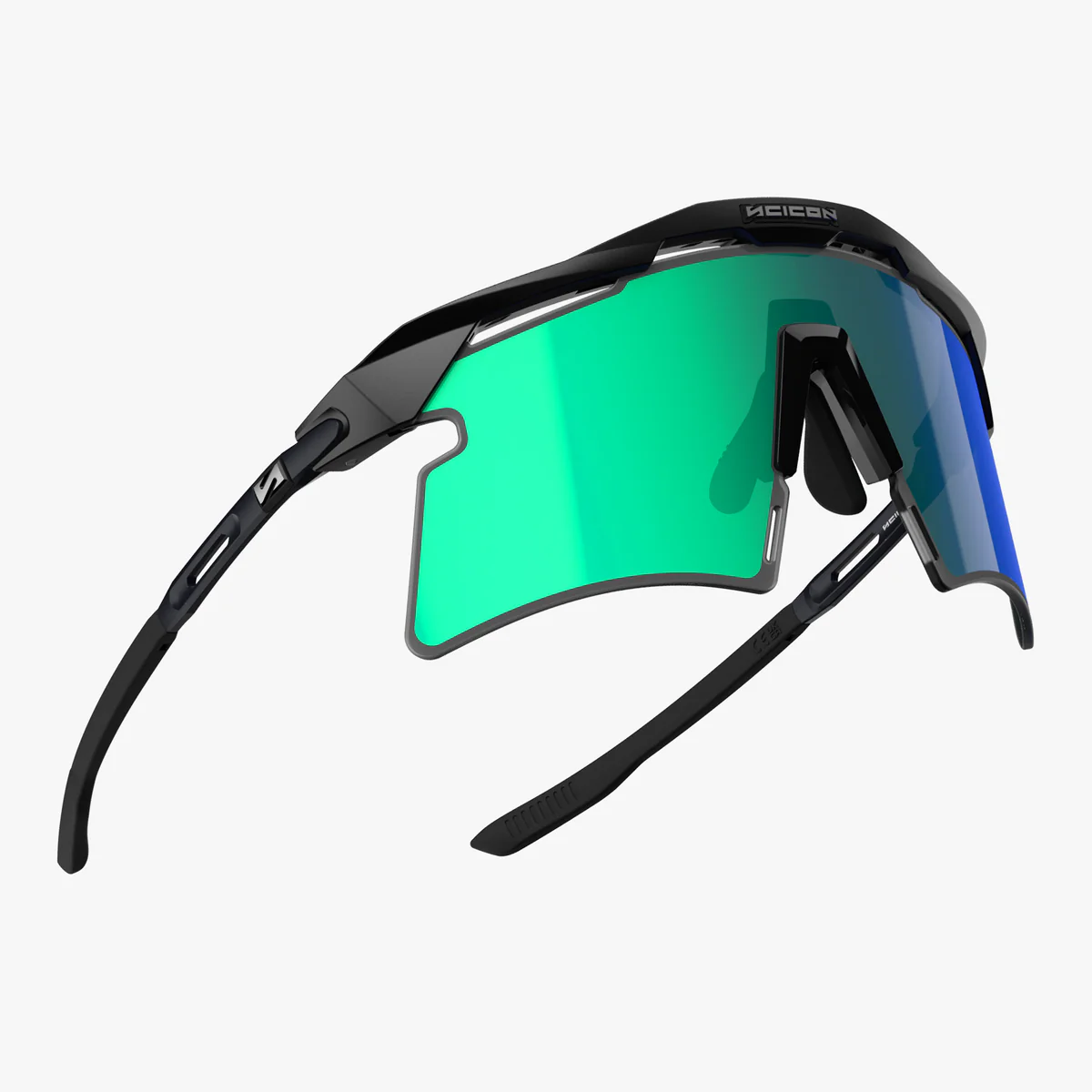 SCICON AEROSHADE 2.0 TITANIUM Gafas Negro Mate Lente Multiespejo Azul Verde + Rosa