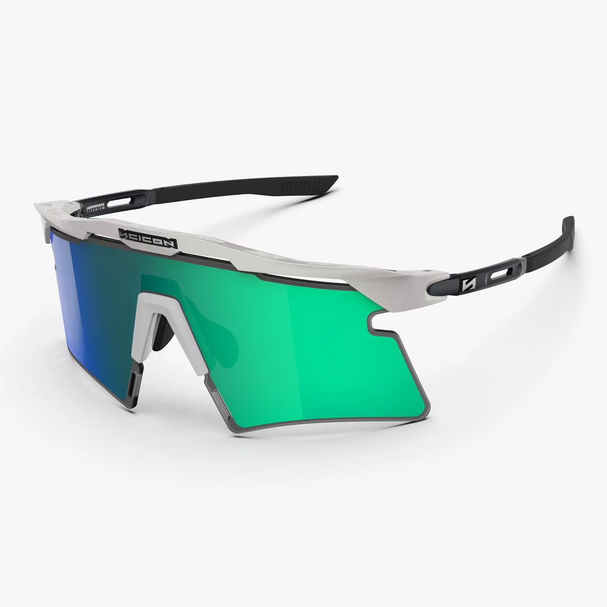 Gafas de sol SCICON AEROSHADE 2.0 TITANIUM White Metal Multimirror Lens Azul Verde + Rosa