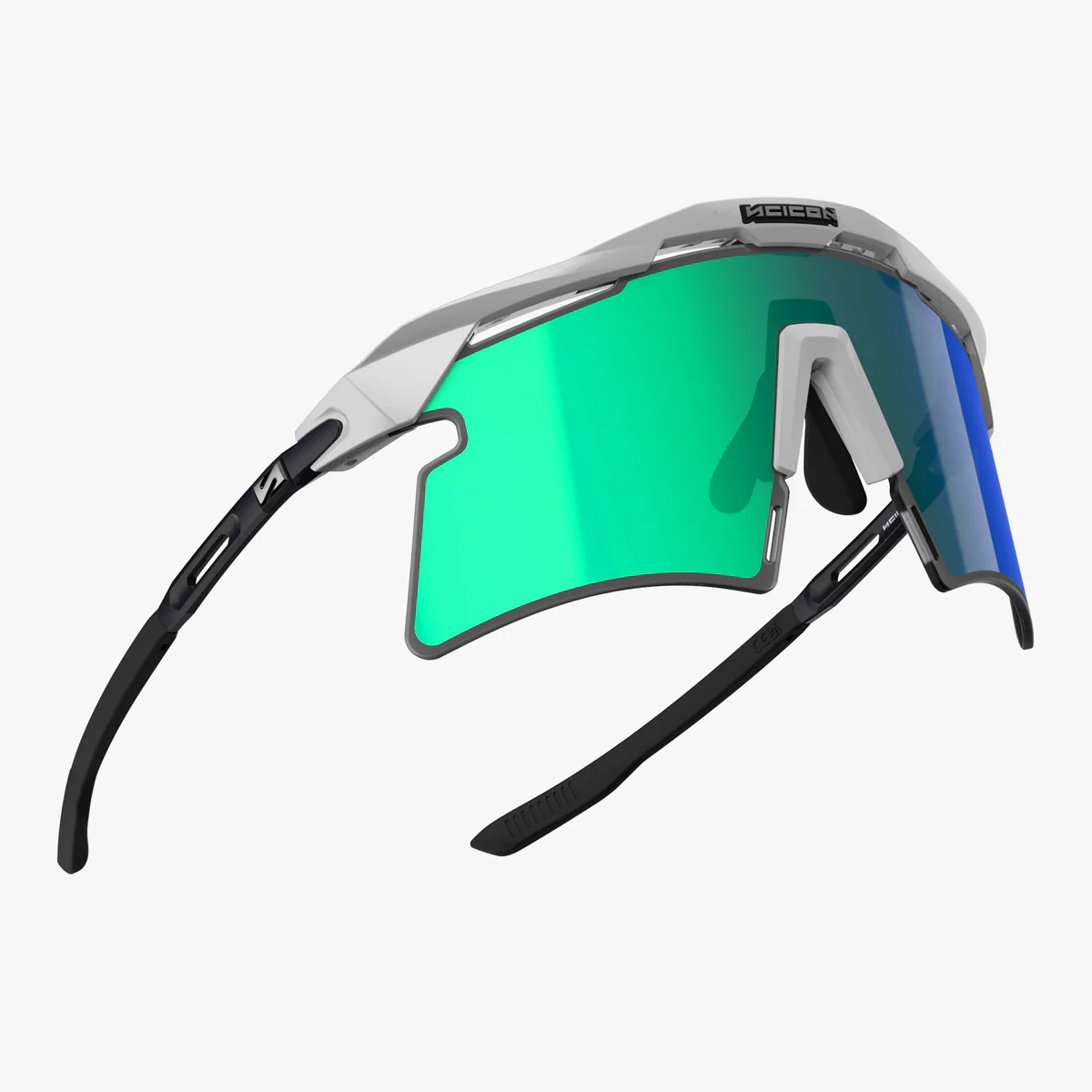Gafas de sol SCICON AEROSHADE 2.0 TITANIUM White Metal Multimirror Lens Azul Verde + Rosa