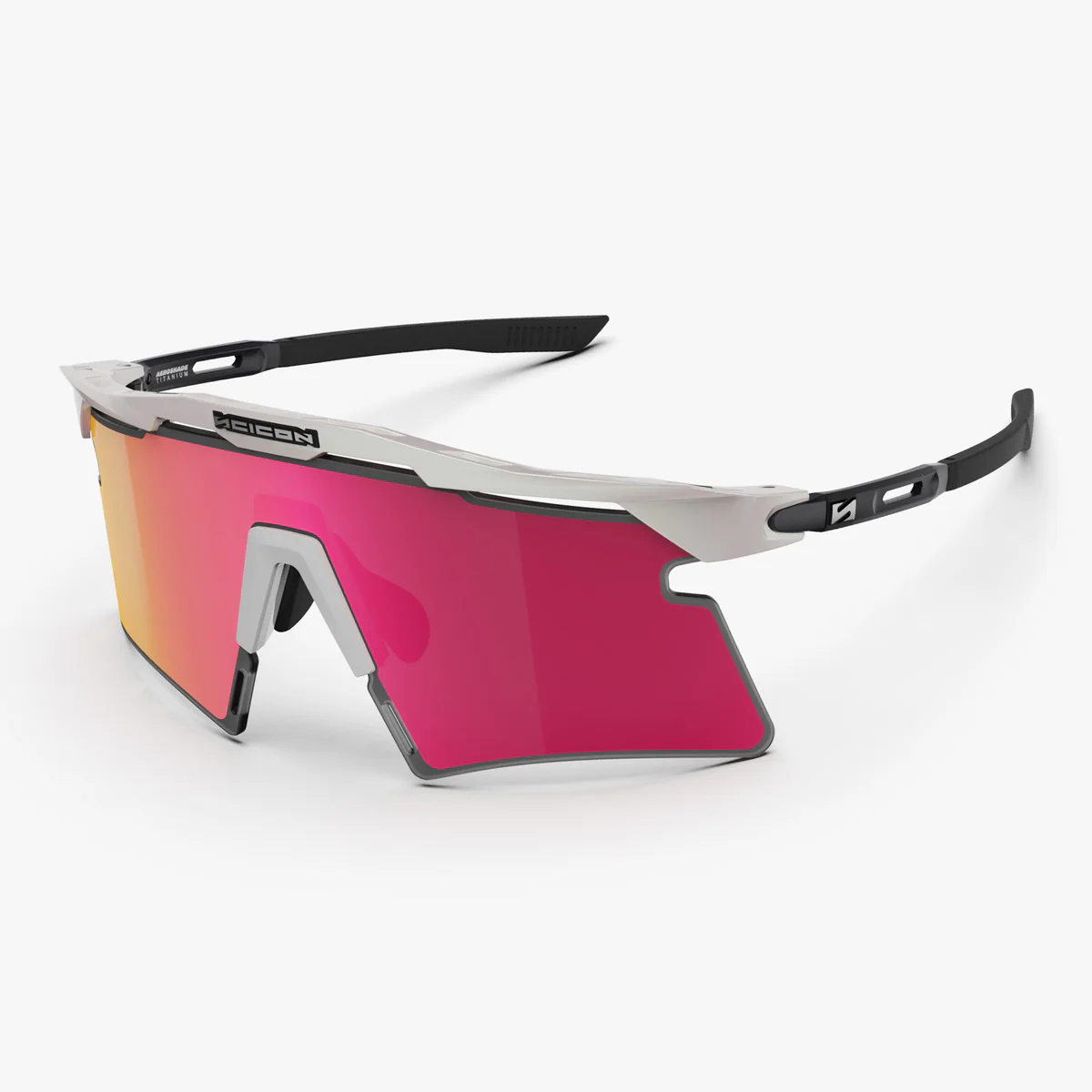 Gafas de sol SCICON AEROSHADE 2.0 TITANIUM White Metal Multimirror + Gafas rosas