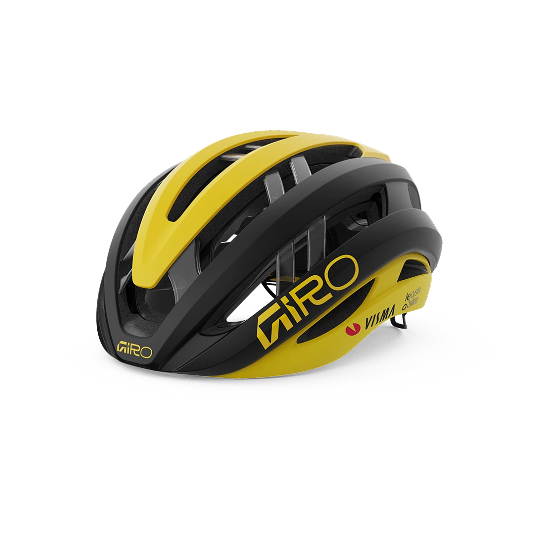 Casco de carretera GIRO ARIES MIPS SPHERICAL VISMA LEASE A BIKE Negro/Amarillo