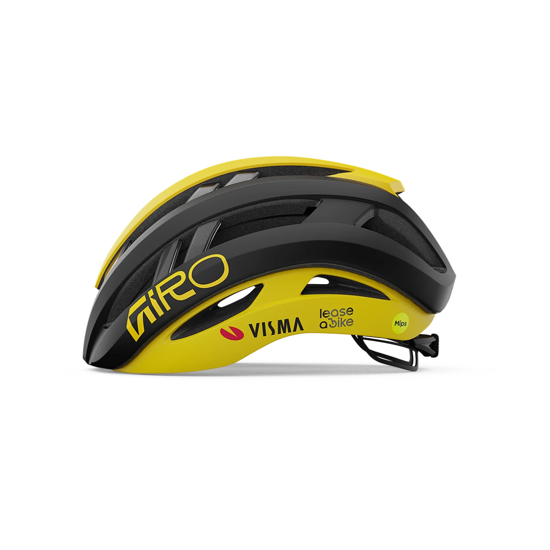 Casco de carretera GIRO ARIES MIPS SPHERICAL VISMA LEASE A BIKE Negro/Amarillo