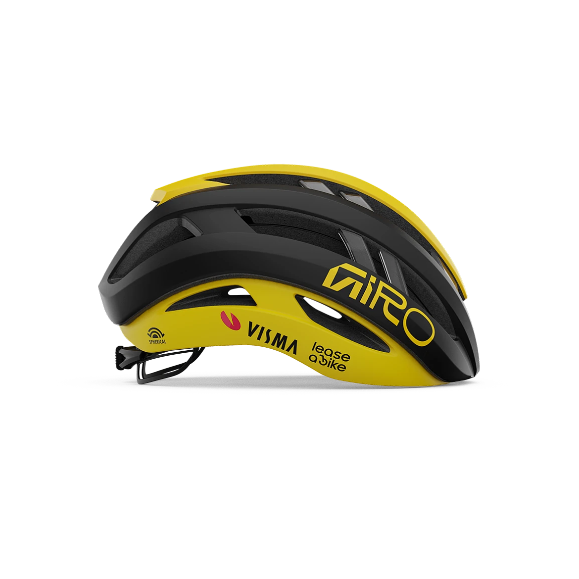 Casco de carretera GIRO ARIES MIPS SPHERICAL VISMA LEASE A BIKE Negro/Amarillo