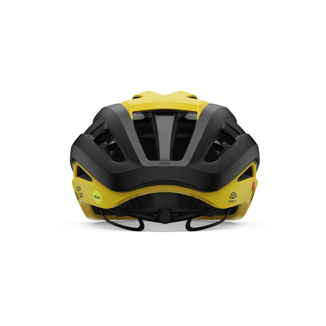 Casco de carretera GIRO ARIES MIPS SPHERICAL VISMA LEASE A BIKE Negro/Amarillo