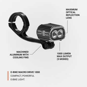 Iluminación Delantera LEZYNE EBIKE MACRO DRIVE 1000