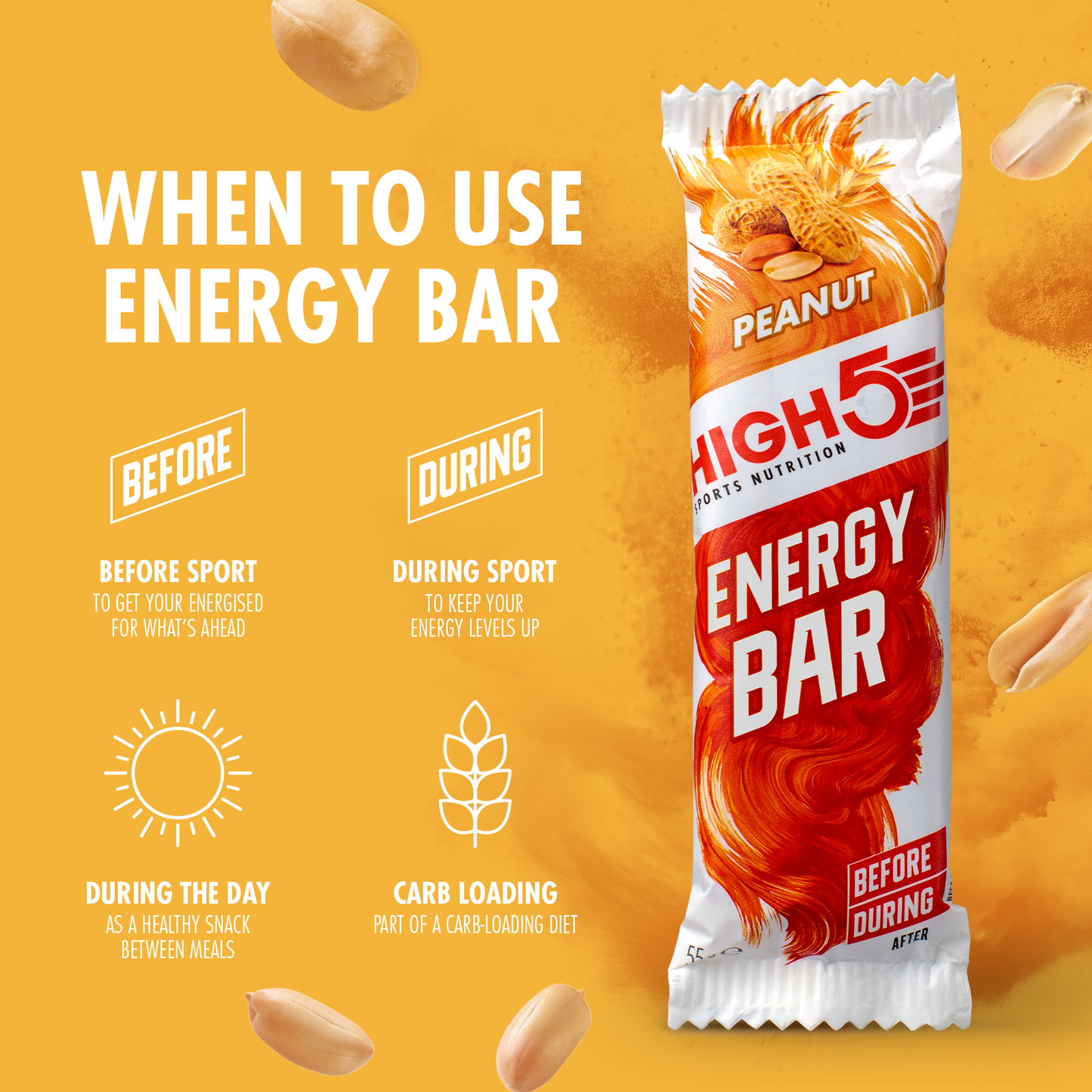 BARRA ENERGÉTICA HIGH5 (55 g) Cacahuete