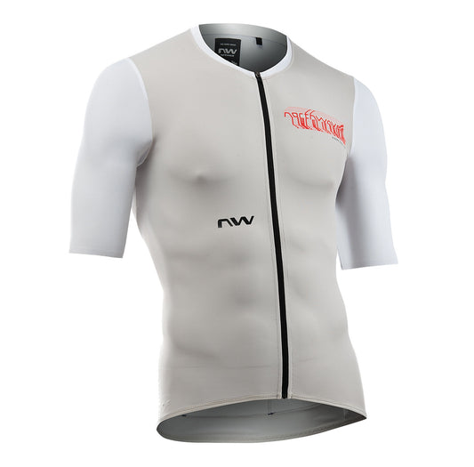 Maillot de manga corta NORTHWAVE ESSENCE EVO Gris/Blanco