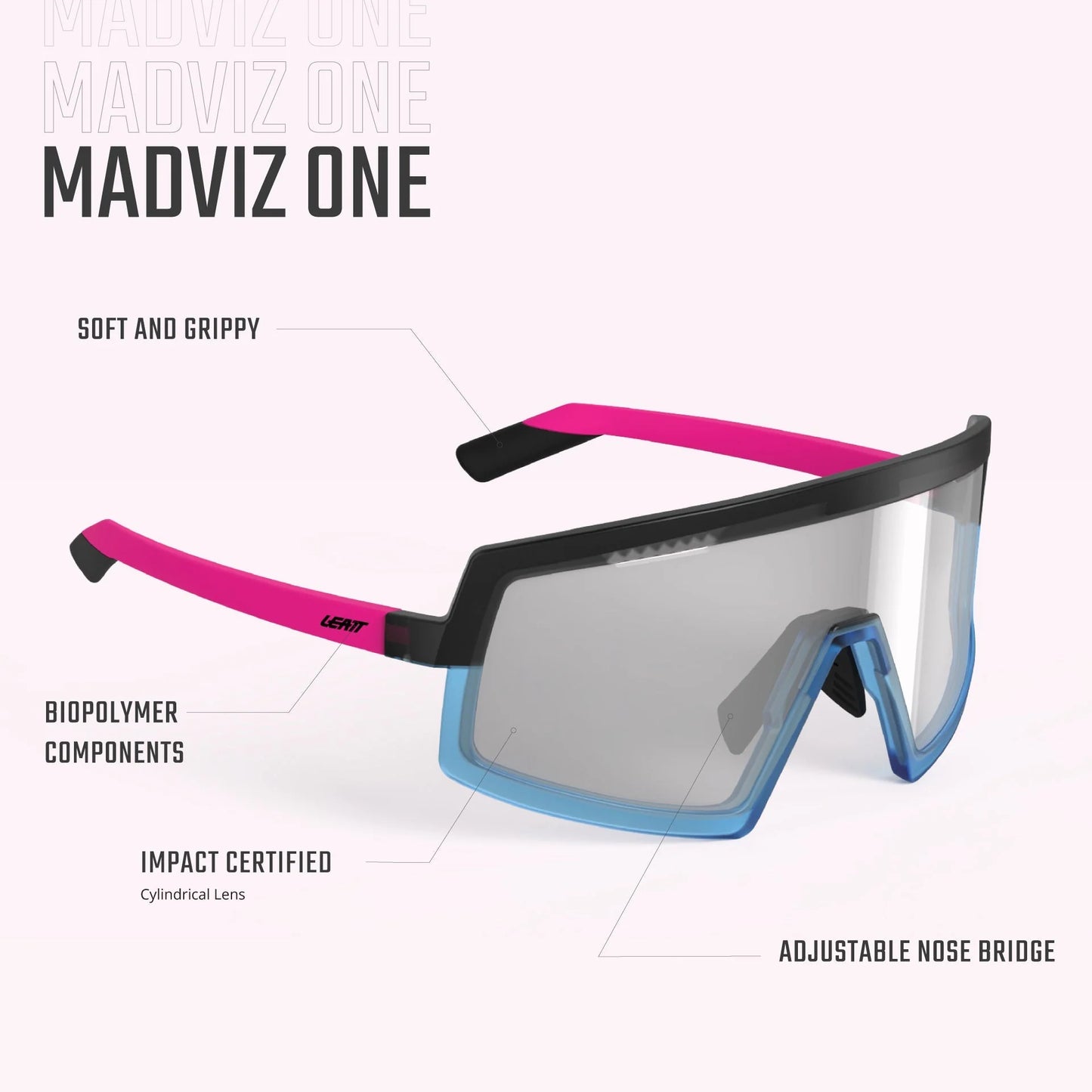 LEATT MADVIZ ONE Gafas Amarillo IRIZ Fuschia 41 VLT