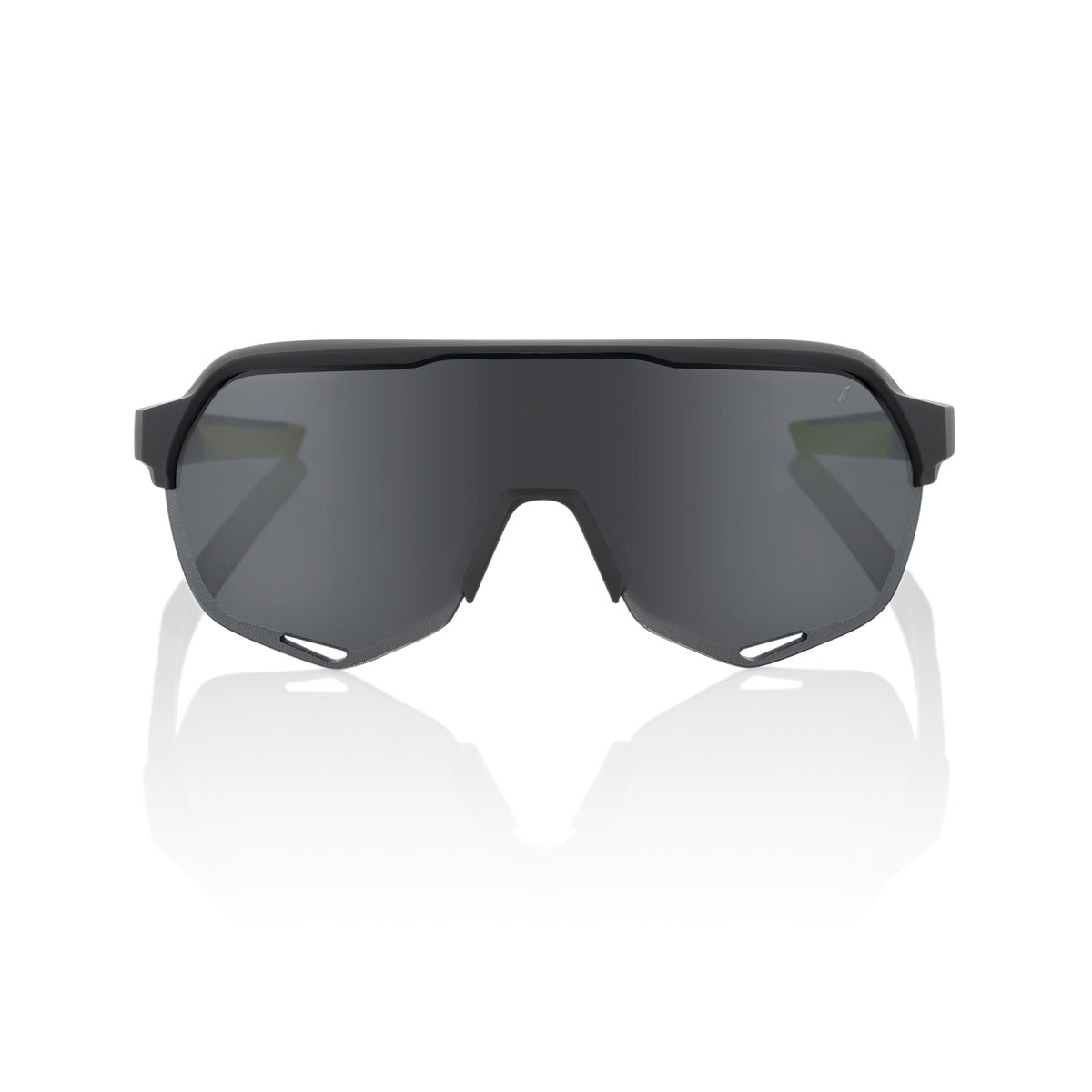 Gafas de sol 100% S2 Soft Tact Negro/Lente ahumada gris