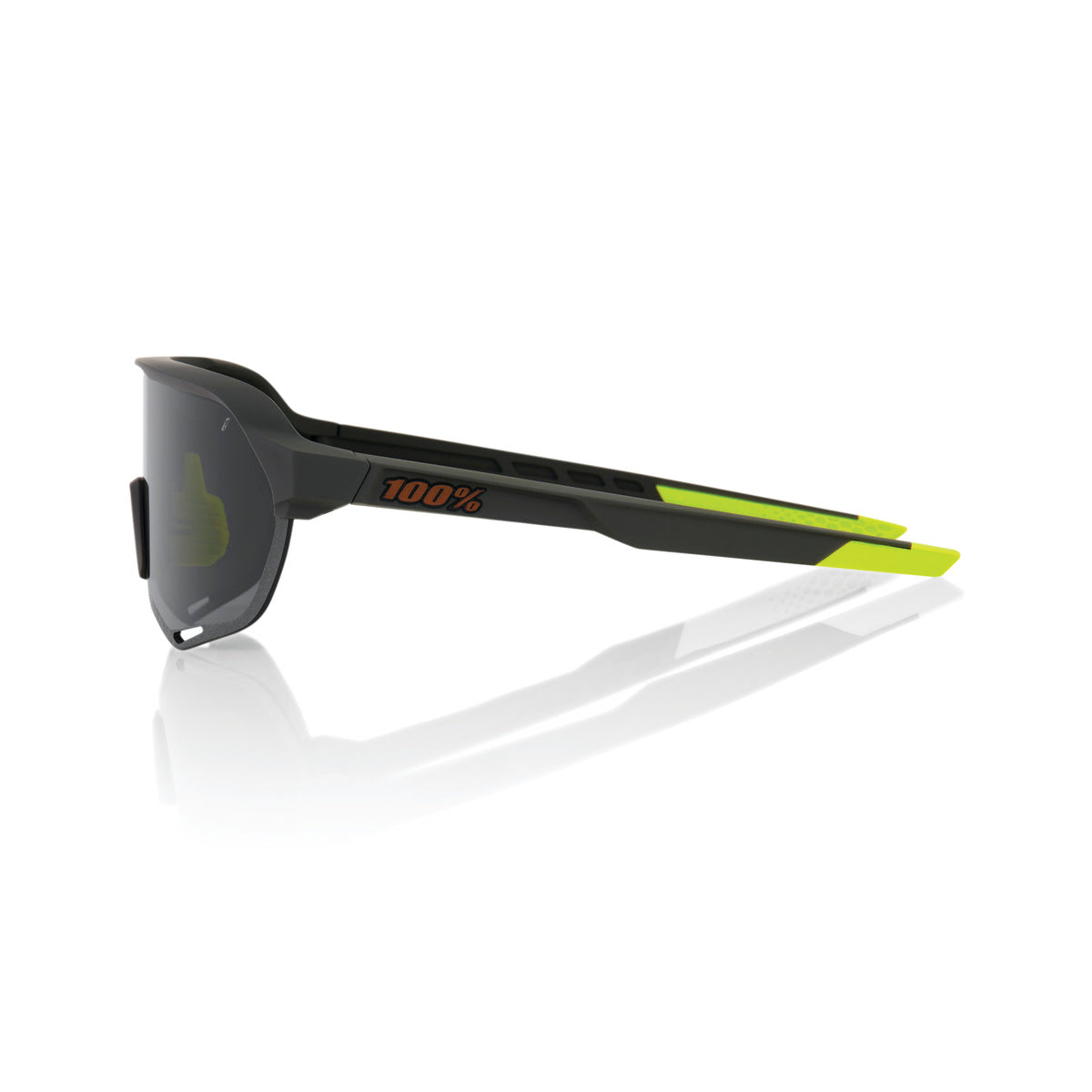 Gafas de sol 100% S2 Soft Tact Negro/Lente ahumada gris