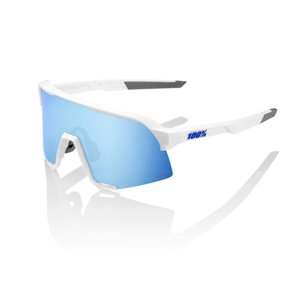 Gafas 100% S3 Matte White Hiper Multilayer Mirror Blue