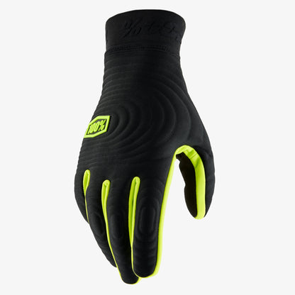 Guantes 100% BRISKER XTREME Negro/Amarillo