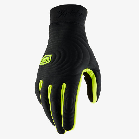 Guantes 100% BRISKER XTREME Negro/Amarillo