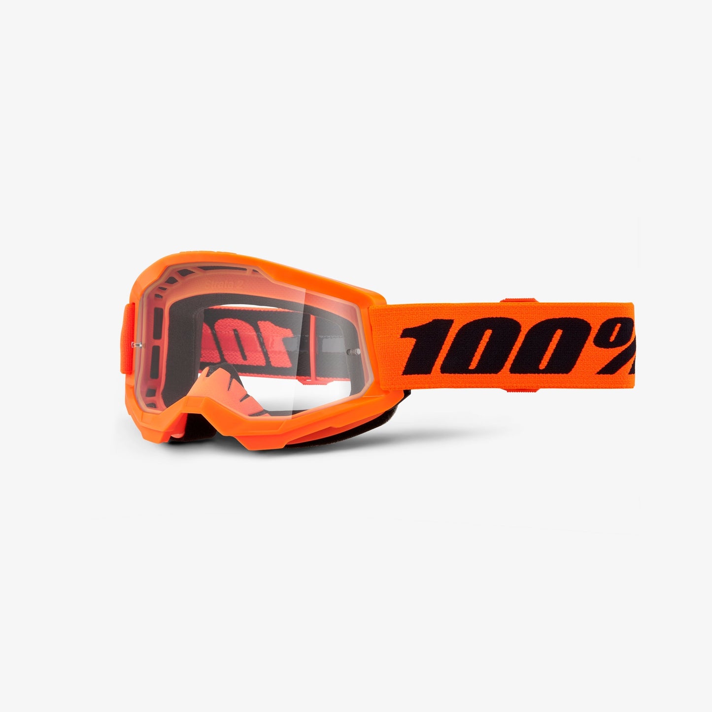 Máscara 100% STRATA 2 JUNIOR Naranja Pantalla Clara