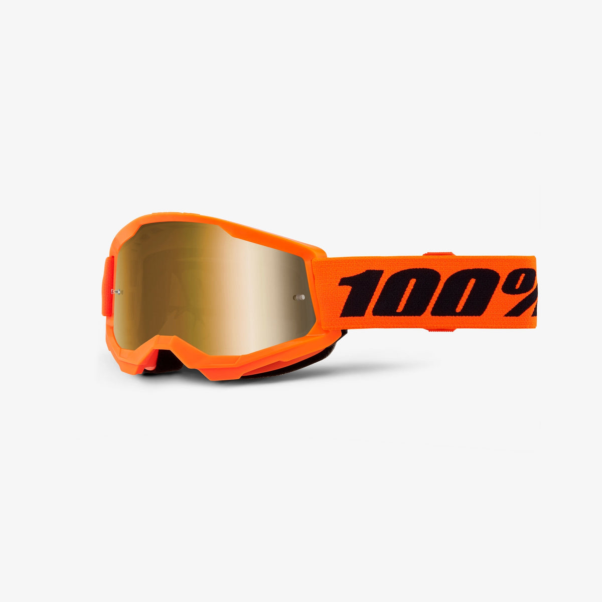 Máscara 100% STRATA 2 JUNIOR Naranja Pantalla Gold Mirror