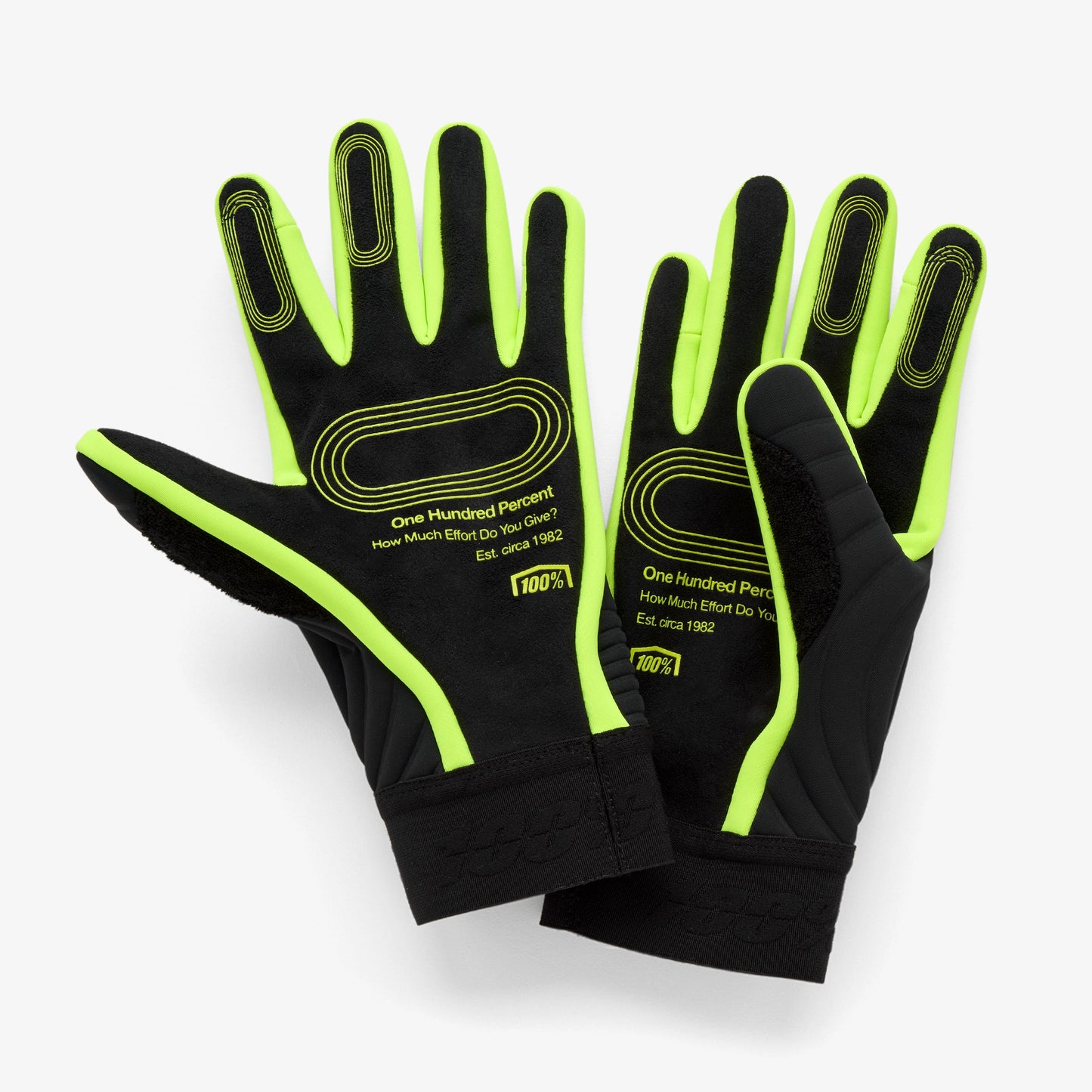 Guantes 100% BRISKER XTREME Negro/Amarillo