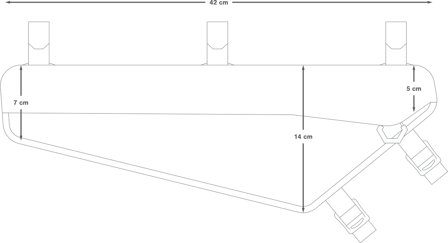 Bolsa para cuadros APIDURA RACING FRAME PACK 4 L Negro