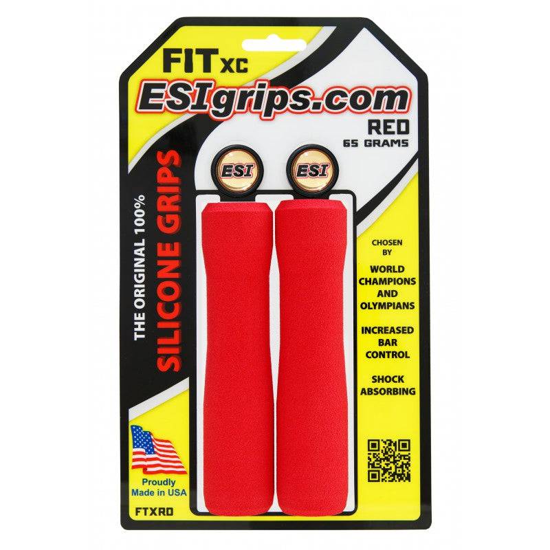 Puños ESI FIT XC (EXTRA CHUNKY/CHUNKY COMBO) 130 mm Rojo