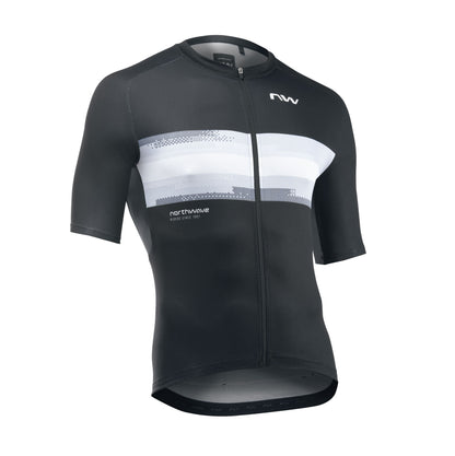 Maillot NORTHWAVE FORCE EVO Manga Corta Negro/Blanco
