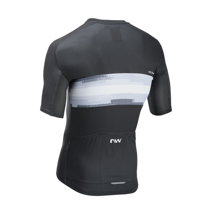 Maillot NORTHWAVE FORCE EVO Manga Corta Negro/Blanco
