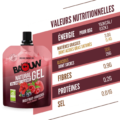 Gel Energético BAOUW BIO Frutos Rojos-Hibisco (85g)