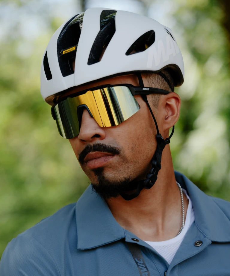 MAVIC MVS SHIELD Gafas Negro Oro/Lente Azul