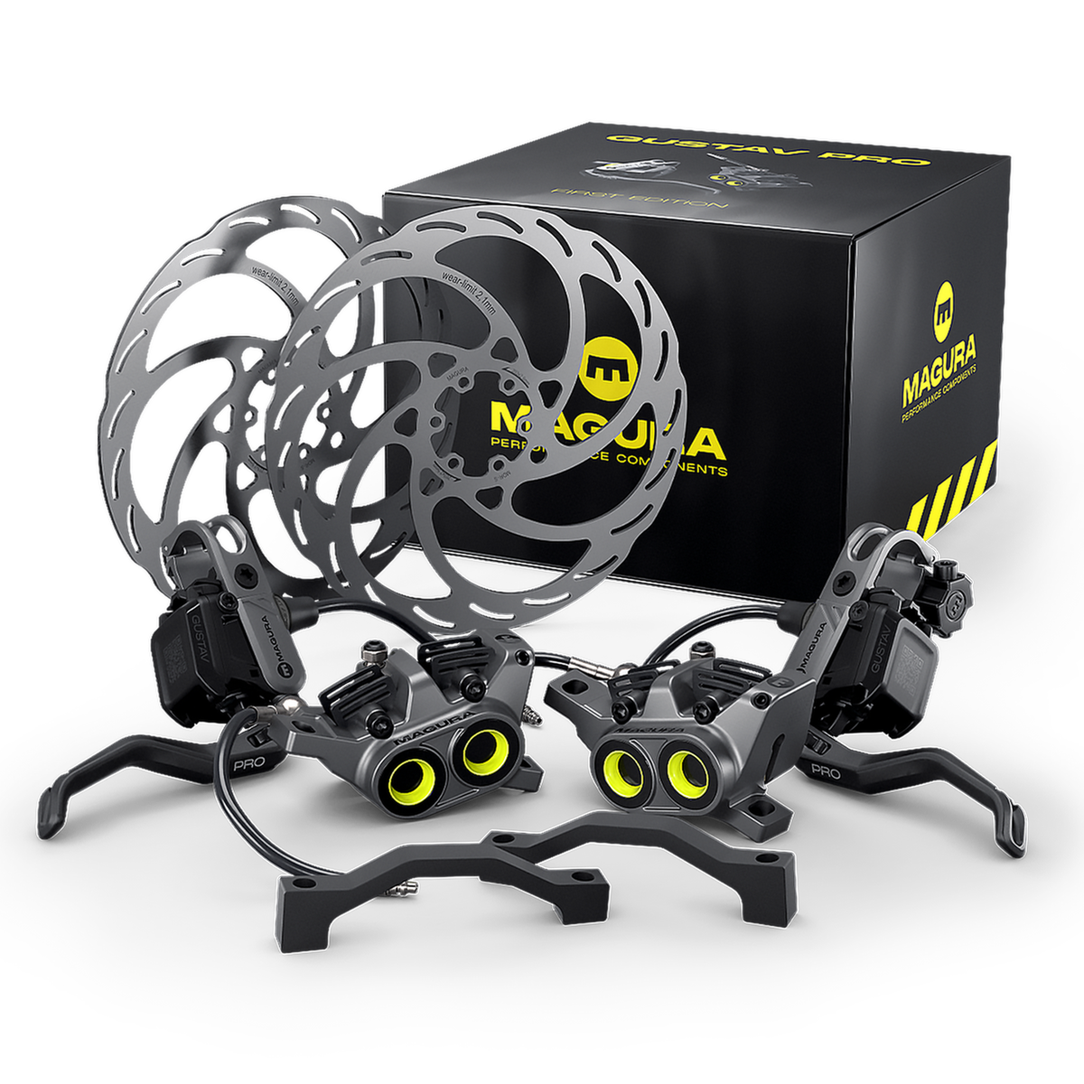 Par de frenos Magura Gustav Pro (con discos) Pack Primera Edición