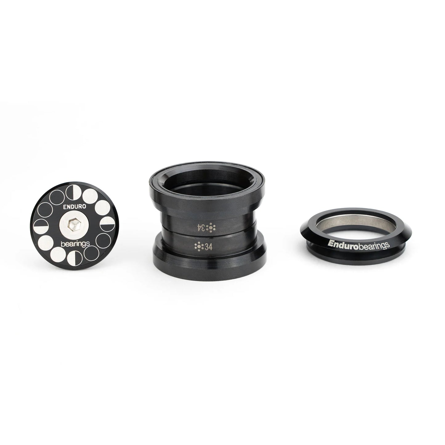 ENDURO BEARINGS Juego de dirección 1 1/8 EC34/EC34mm Black Oxide