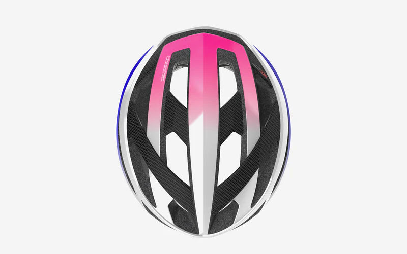 Casco de carretera RUDY PROJECT REBEL CARBON Blanco/Morado/Rosa