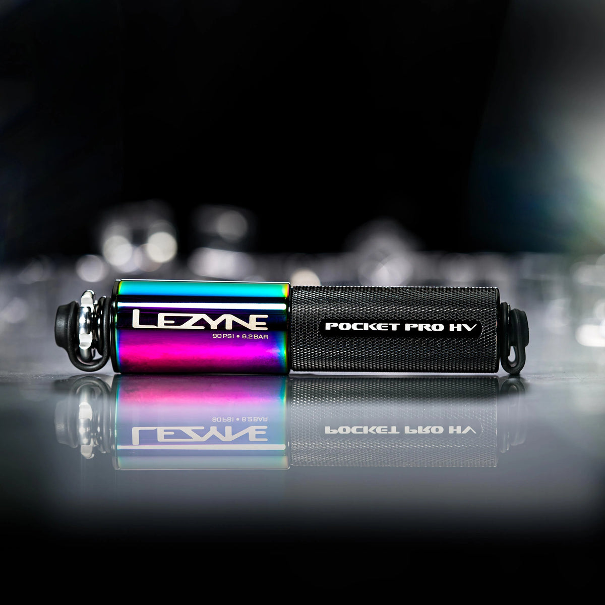 Bomba de mano LEZYNE POCKET DRIVE PRO HV negro metálico
