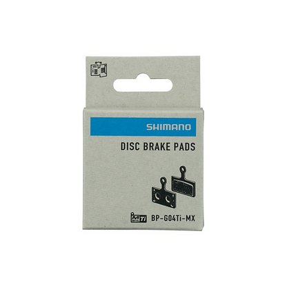 Pastillas de freno SHIMANO G04Ti-MX metálicas – XT / SLX / Deore (2 pistones)