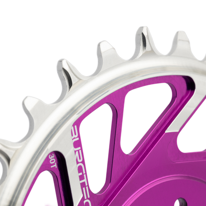Plato Mono BURGTEC THICK THIN 12V BOOST Direct Mount 8 Tornillos T-Type Narrow Wide Offset 3mm Violeta