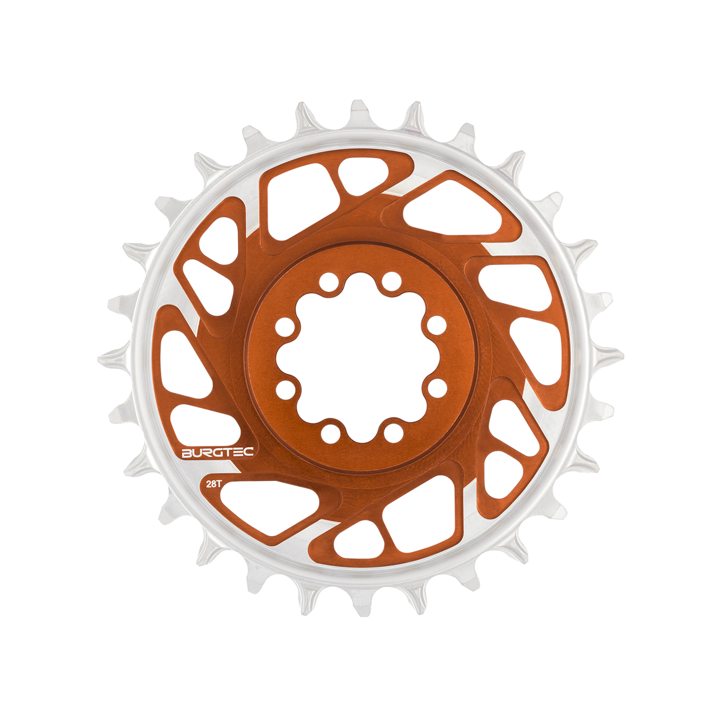 Mono plato BURGTEC THICK THIN 12V BOOST Direct Mount 8 Tornillos Tipo T Narrow Wide Offset 3mm Bronce