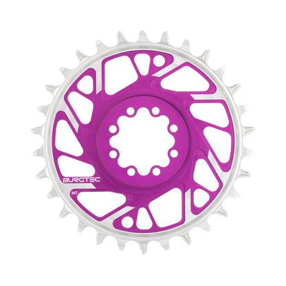 Plato Mono BURGTEC THICK THIN 12V BOOST Direct Mount 8 Tornillos T-Type Narrow Wide Offset 3mm Violeta