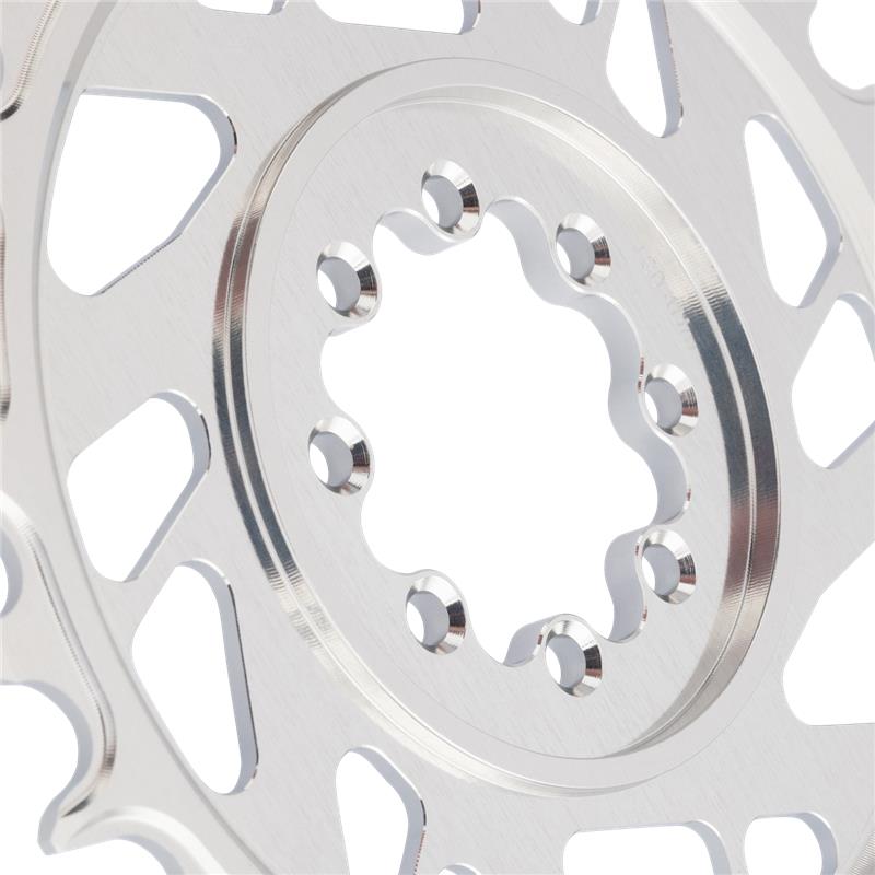 Mono plato BURGTEC THICK THIN 12V BOOST Direct Mount 8 Tornillos Tipo T Narrow Wide Offset 3mm Plata