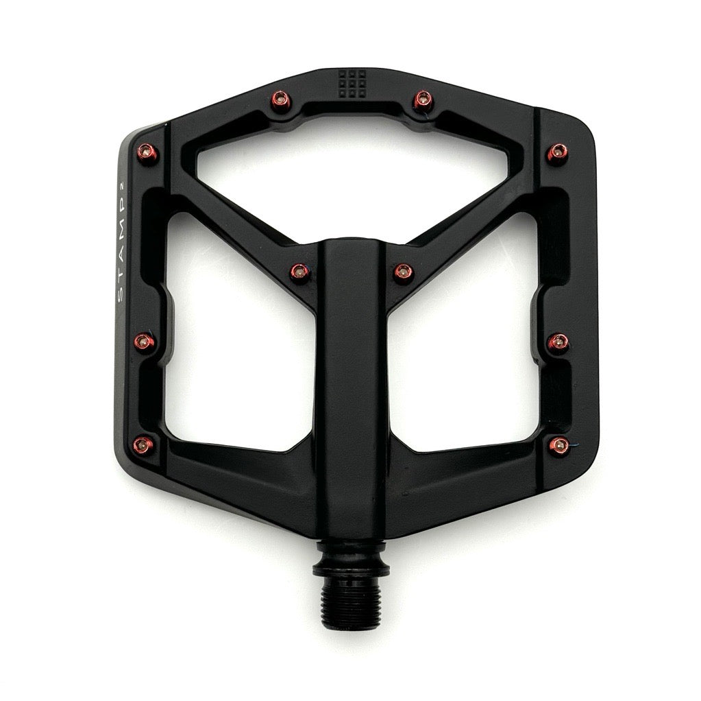 CRANKBROTHERS STAMP 2 Pedales Planos Grandes Negro / Rojo