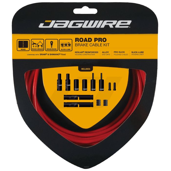 Kit de cable y latiguillo de freno JAGWIRE ROAD PRO Rojo