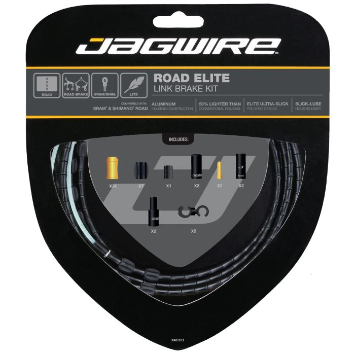 Kit de cable y funda de freno JAGWIRE ROAD ELITE LINK Negro