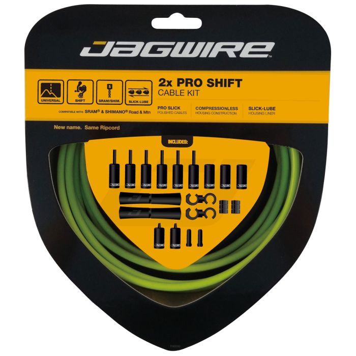 JAGWIRE ROAD AND MOUNTAIN PRO Kit de cable y latiguillo de desviador Verde