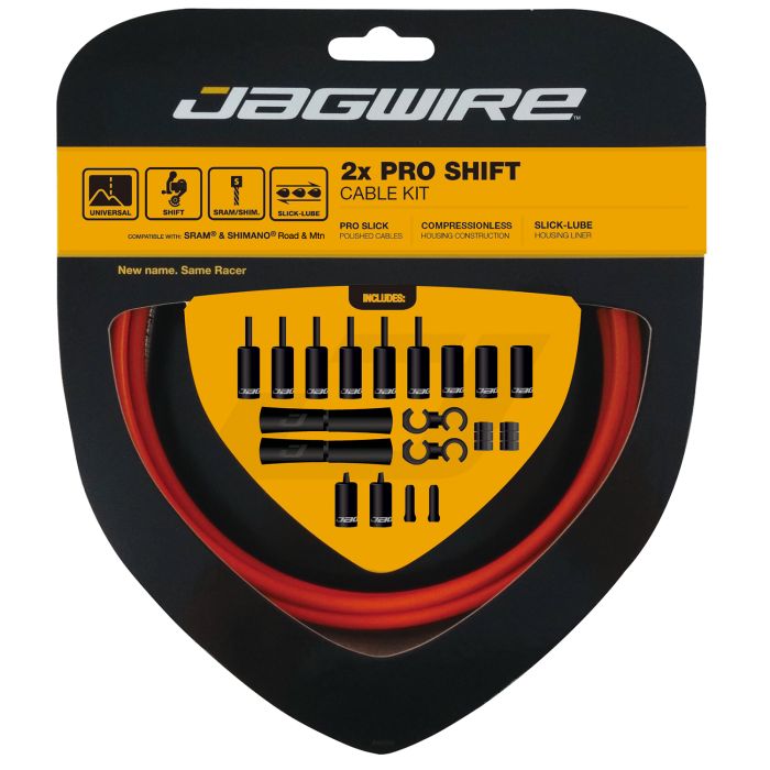 JAGWIRE ROAD AND MOUNTAIN PRO Kit de cable y funda de desviador naranja