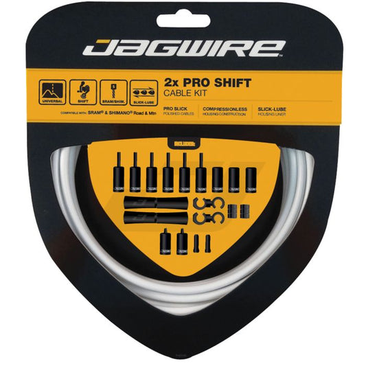 Kit Cables y Mangueras Desviador JAGWIRE ROAD AND MOUNTAIN PRO Blanco