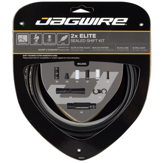 JAGWIRE 2x ELITE SEALED Negro Cable de desviador y manguera Kit