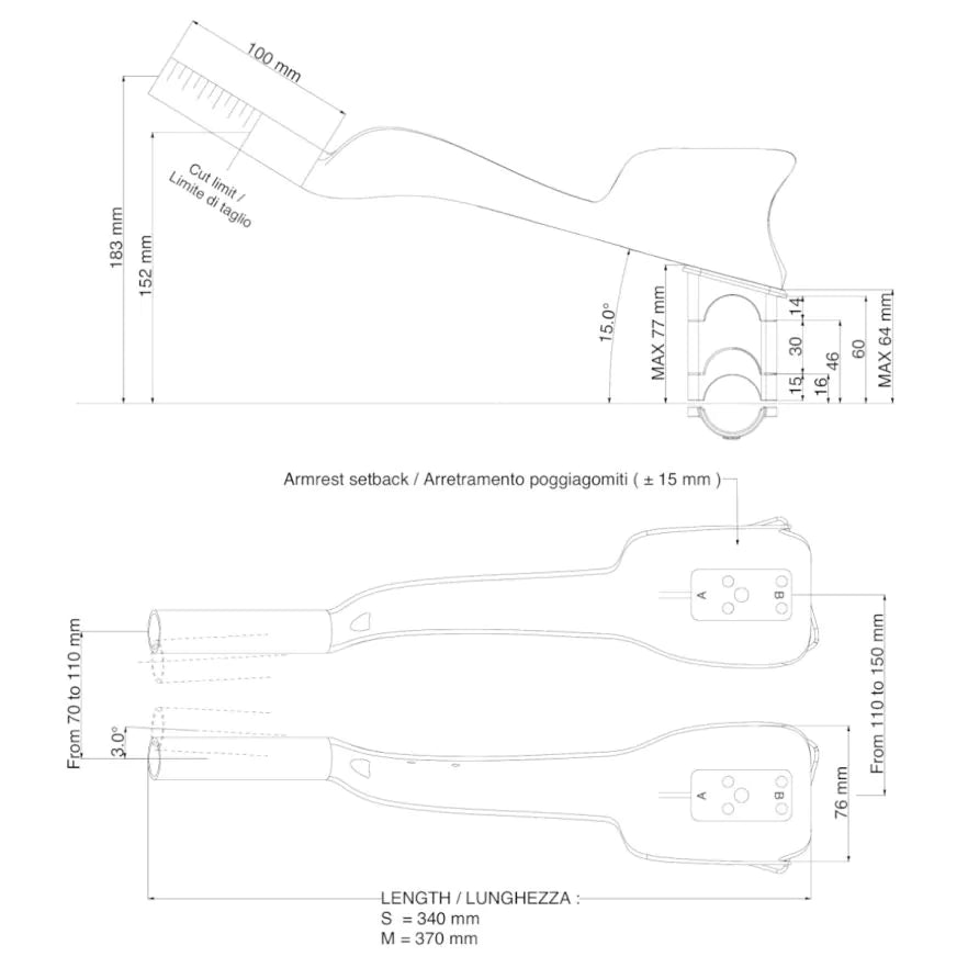 Extensores de percha DEDA JET ONE Talla S